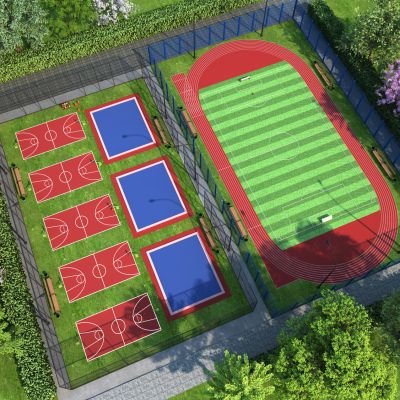 现代足球场组合