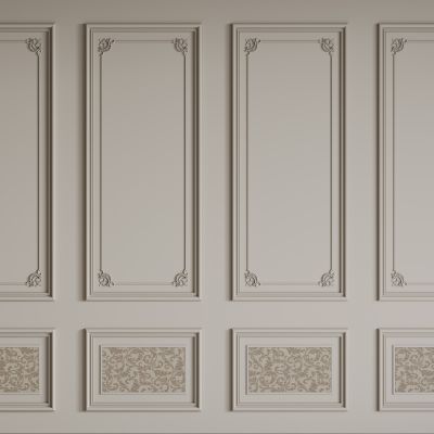 法式背景墙 法式护墙板 法式雕花线条