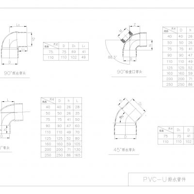 PVC排管件CAD