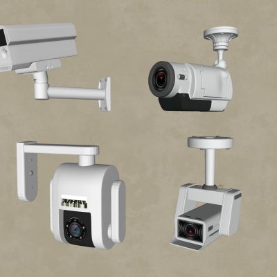 现代监控摄像头 监控器 监控设备 红外摄像头 安防监控探头