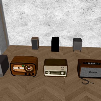 音响 怀旧复古收音机