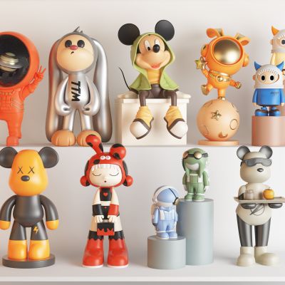 现代金属雕塑摆件组合