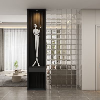 现代玄关过道 隔断