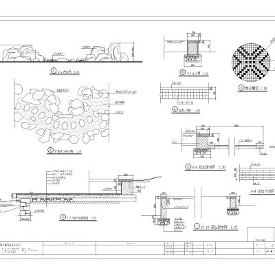景观挡土墙cad施工图