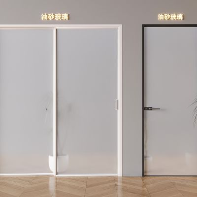 油砂玻璃单开门 卫生间油砂玻璃平开门 油砂玻璃推拉门 阳台厨房油砂玻璃移门