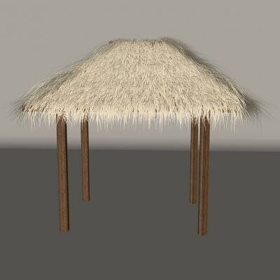 茅草亭四角亭 茅草遮阳棚 草绷子 干草枯草草垛 茅草屋顶 茅草顶