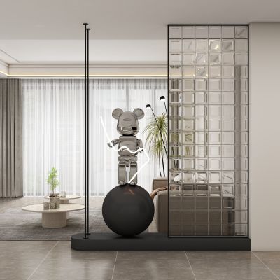 现代玄关过道 隔断