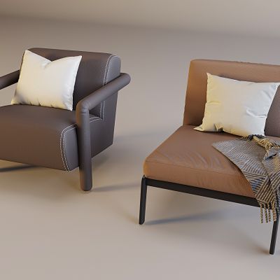 北欧复古单人沙发 阳台休闲懒人沙发 铁艺沙发椅 意式有无扶手沙发椅