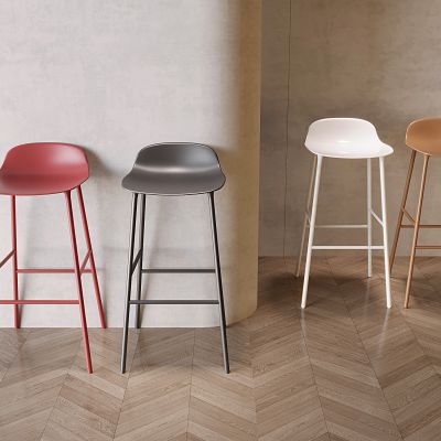 北欧吧台椅 网红靠背椅 吧台凳 铁艺高脚凳 酒吧椅 咖啡厅休闲吧椅