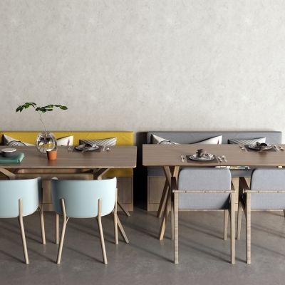 北欧餐桌 卡座