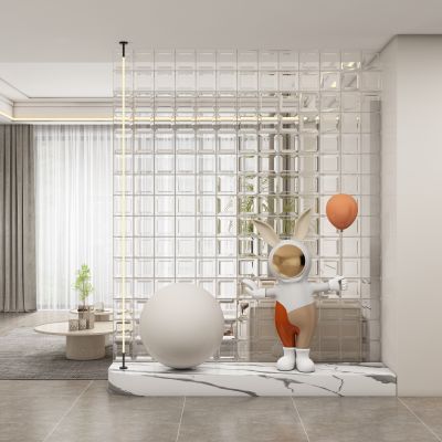 现代玄关过道 隔断