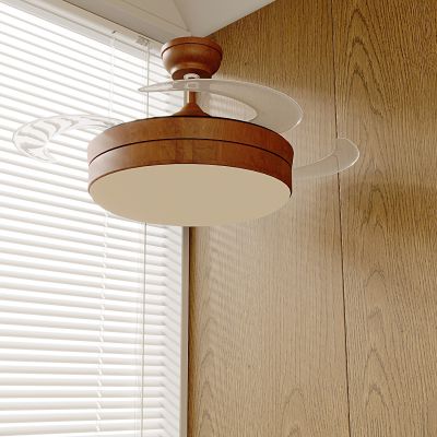 中古风风扇灯 超薄隐形风扇灯 新中式静音吊扇灯 复古风扇吊灯