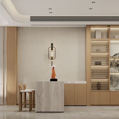 新中式餐厅，餐桌，餐厅