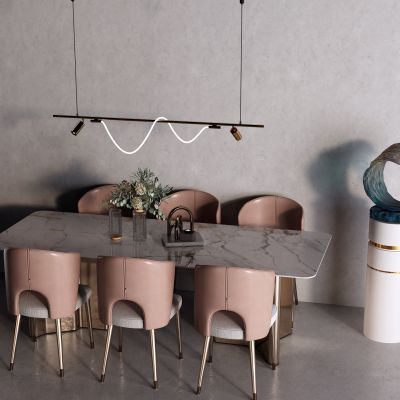 现代大理石餐桌 雕塑