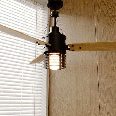 侘寂中古风风扇灯 风扇吊灯 吊扇灯 餐厅风扇灯