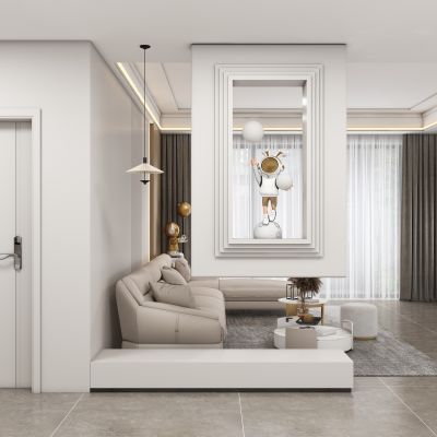 现代玄关过道 隔断