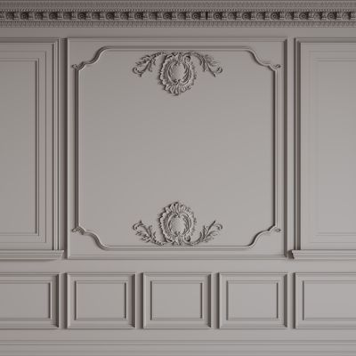 法式背景墙 法式护墙板 法式雕花线条