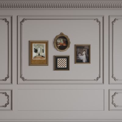 法式背景墙 法式护墙板 法式雕花线条