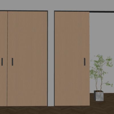 现代实木双门对开门 实木推拉门移门