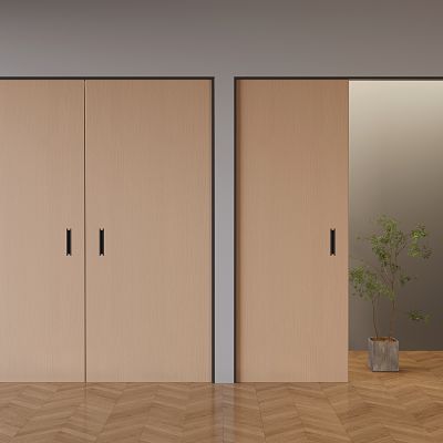 现代实木双门对开门 实木推拉门移门