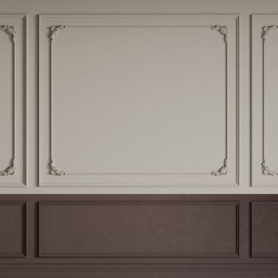 法式背景墙 法式护墙板 法式雕花线条