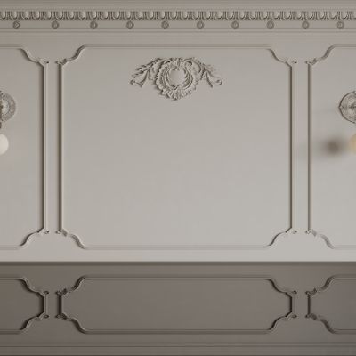 法式背景墙 法式护墙板 法式雕花线条