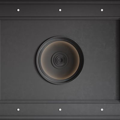 法式天花吊顶 法式灯盘 法式雕花线条