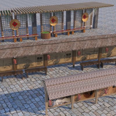 中式廊架 乡村廊架