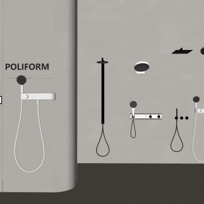 现代奶油风花洒 暗装入墙嵌入式恒温淋浴 卫浴小件 隐藏花洒