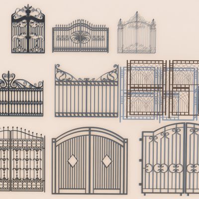 现代铁艺门_铁艺大门