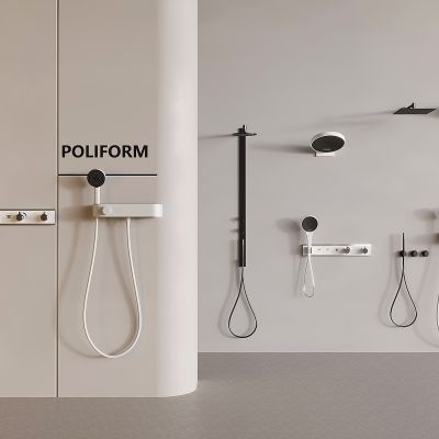 现代奶油风花洒 暗装入墙嵌入式恒温淋浴 卫浴小件 隐藏花洒