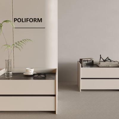 北欧轻奢床头柜 实木抽屉床边柜二斗柜 书本书籍水生植物 闹钟摆件 成人床头柜