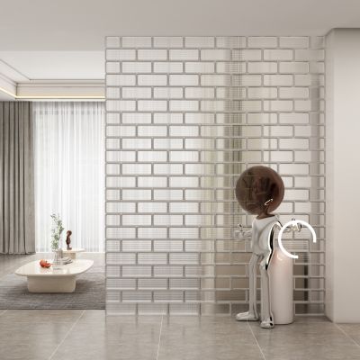 现代玄关过道 透光石隔断