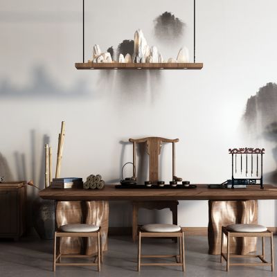 中式茶水柜 茶桌椅