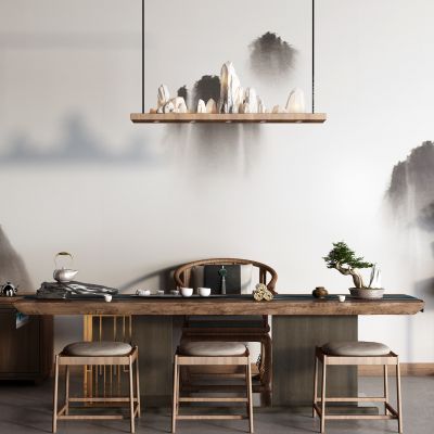 中式茶水柜 茶桌椅