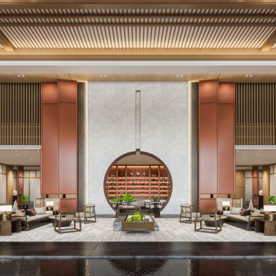 新中式酒店休息区