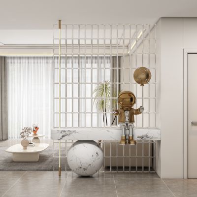 现代玄关过道 隔断