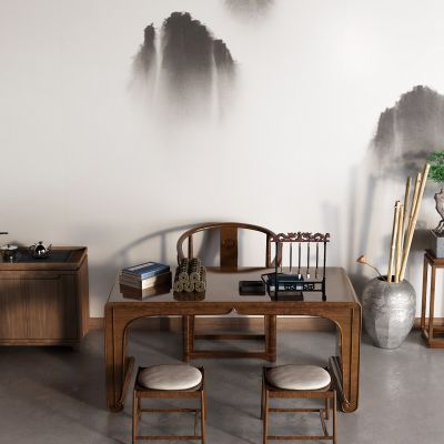 中式茶桌椅 茶水柜