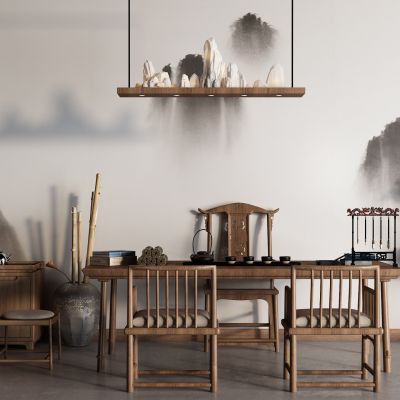 中式茶水柜 茶桌椅