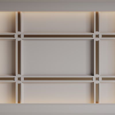 法式天花吊顶 法式灯盘 法式雕花线条