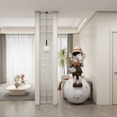 现代玄关过道 隔断
