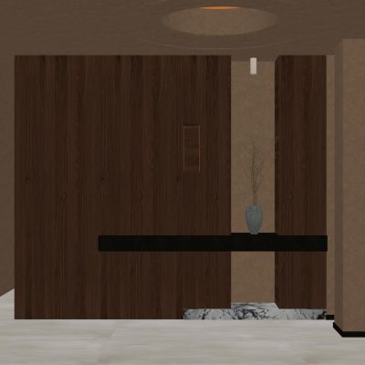 北欧 奶油 轻奢风 原木 小洞天 岩板 入户隔断 玄关