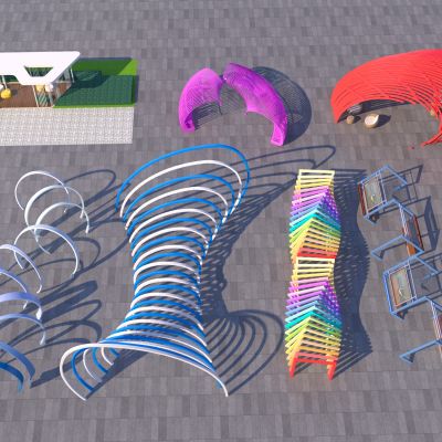 现代廊架 休闲亭廊架