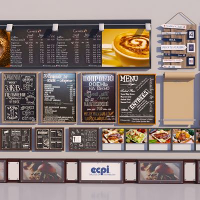 现代黑板招牌 菜单栏 菜单黑板