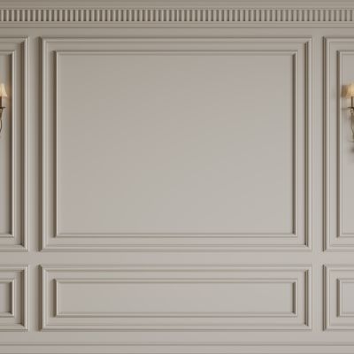 法式天花吊顶 法式灯盘 法式雕花线条