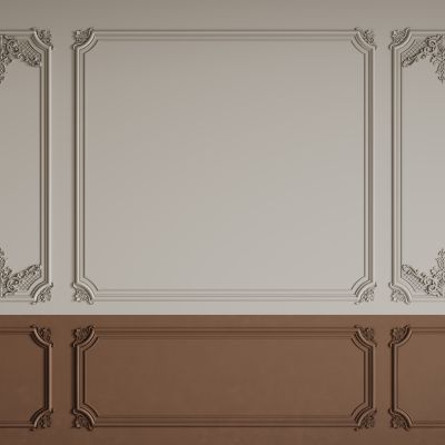 法式天花吊顶 法式灯盘 法式雕花线条