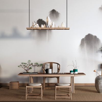 中式茶水柜 茶桌椅