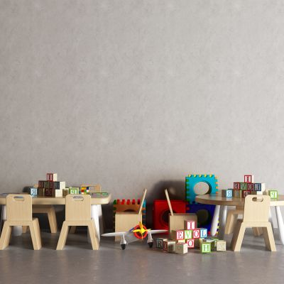 现代儿童桌 积木 玩具