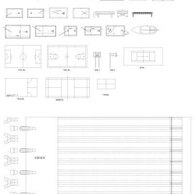 健身器材CAD图库CAD施工图