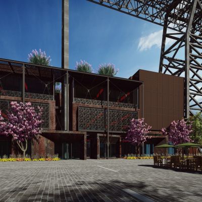 现代工业遗址废弃工厂厂房仓库改造创意工业园区文创公园商业广场景观